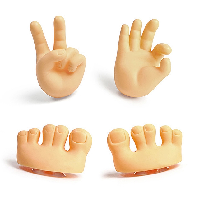 Funny Hand Foot Shape Sucker Holder