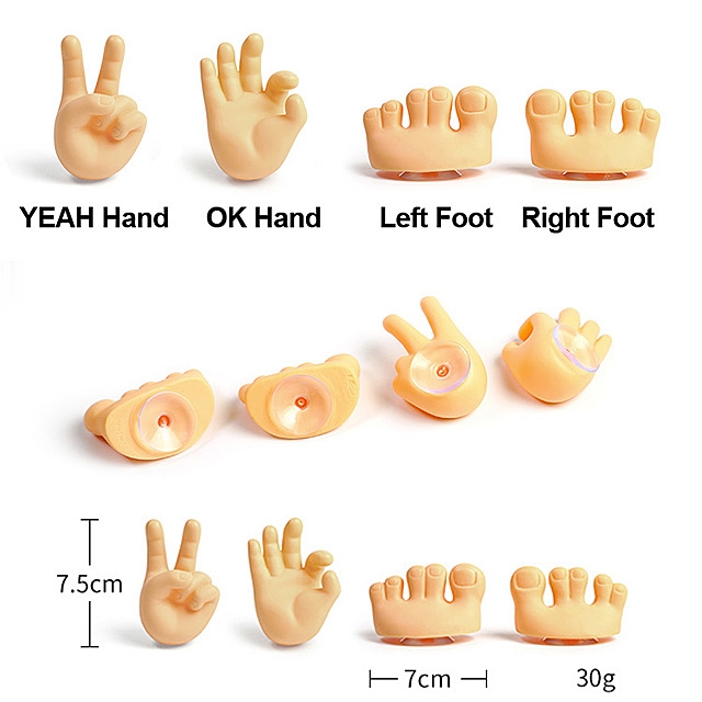 Funny Hand Foot Shape Sucker Holder