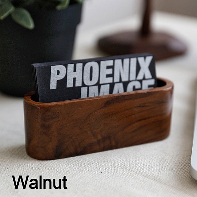 Wooden Business Card Holder Stand