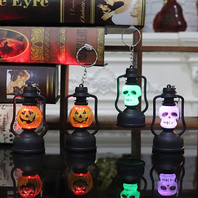 Halloween Mini Lantern Lamp Keychain