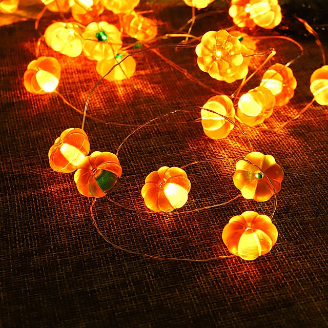 Halloween 3D Mini Pumpkin Copper Wire Decor Light
