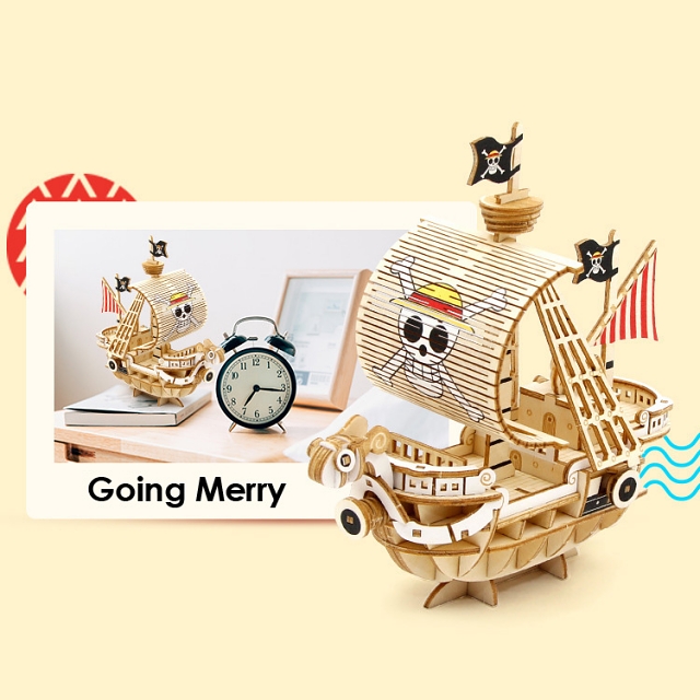 TEAM GREEN Incredibuilds D.I.Y. 3D Puzzle - One Piece Sailing Ship