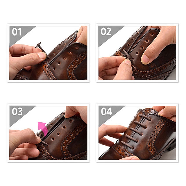 Silicone Shoelace for Leather Shoes (Fixed Size)