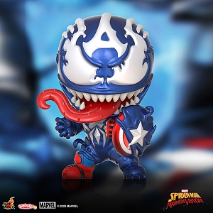 Hot Toys Spider-Man Maximum Venon - Venomized Captain America Cosbaby (S) Bobble-Head