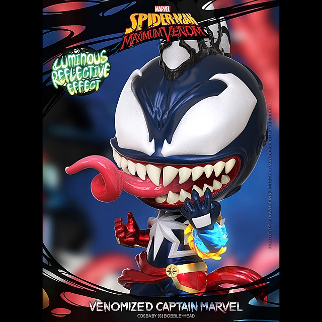 Hot Toys Spider-Man Maximum Venon - Venomized Captain Marvel Cosbaby (S) Bobble-Head