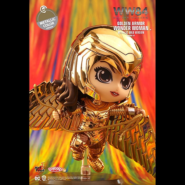 Hot Toys Wonder Woman 1984 - Golden Armor Wonder Woman (Metallic Gold Version) Cosbaby (S) Bobble-Head