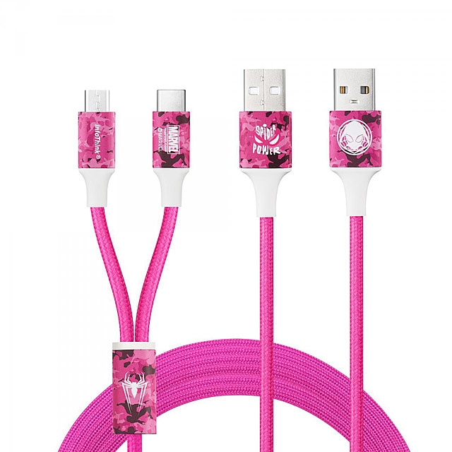 infoThink 2-in-1 Spider Man Series USB Cable - Gwen