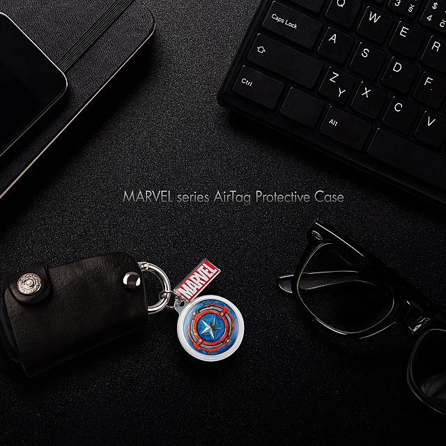 infoThink MARVEL Series AirTag Protective Case - Captain America