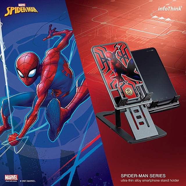 infoThink Avengers Series Ultra-Thin Alloy Smartphone Holder - Spider-Man