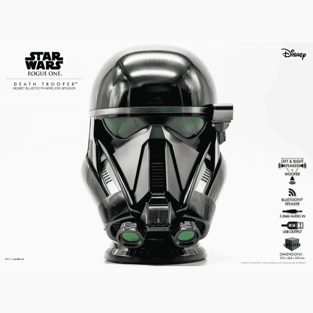 Star Wars 1:1 Death Trooper Head Bluetooth Speaker