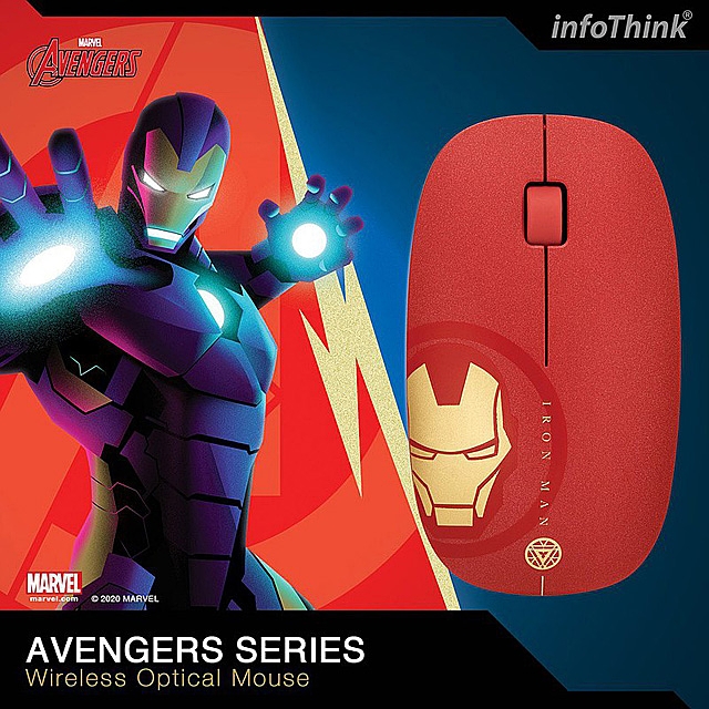 infoThink Avengers Series Wireless Optical Mouse - Iron Man