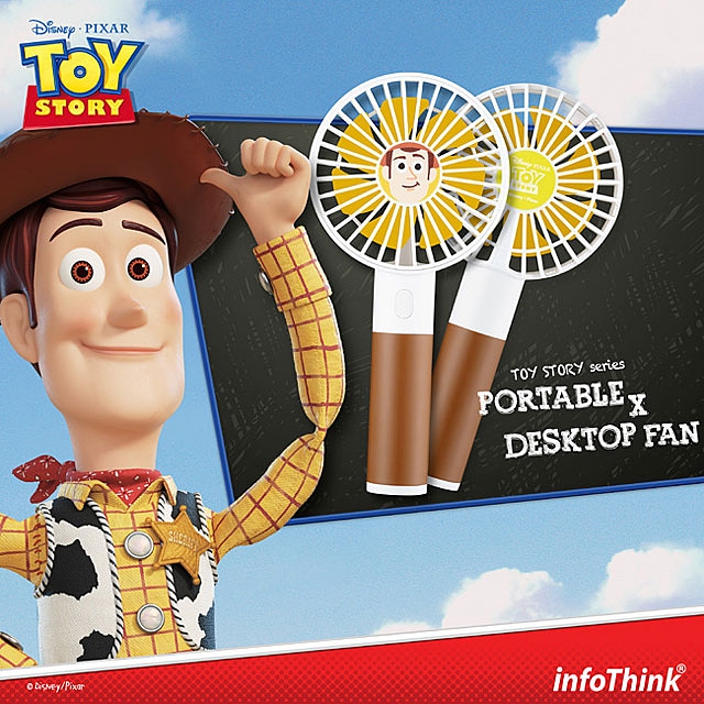 infoThink Toy Story 4 Series 2-in-1 Portable Desktop Fan