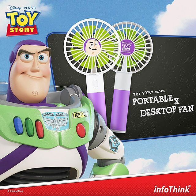 infoThink Toy Story 4 Series 2-in-1 Portable Desktop Fan